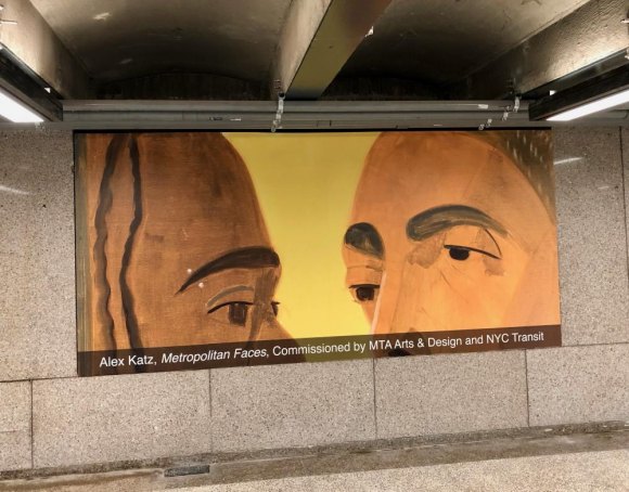 Gone to the Katz? MTA Quietly Reopens 57th Street, F Train Subway Station "Metropolitan Faces," one of a series by Alex Katz commissioned by the MTA for this station.
